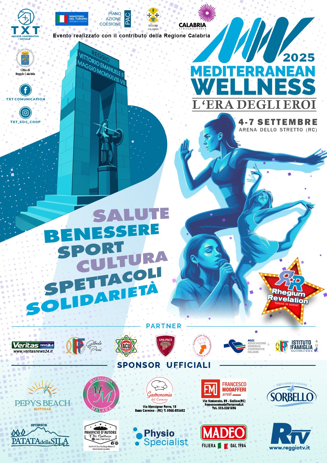 Al via la 13esima edizione della “Mediterrean Wellness – L’Era degli Eroi” a Reggio Calabria con TXT, cooperativa sociale aderente ad AGCI Calabria